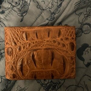 Brahmin Brown Crocodile Embossed Wallet